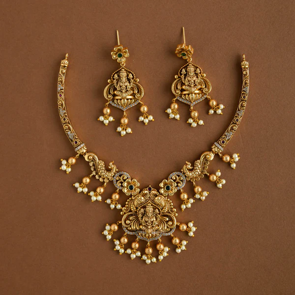 Lakshmi Stone Antique Necklace set